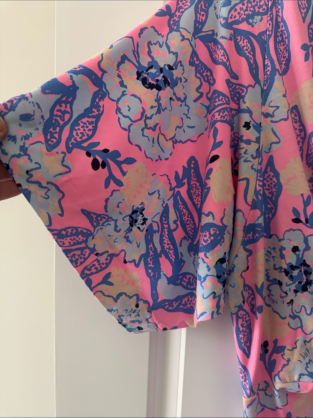 Lilly Pulitzer Blue and Pink Wysteria Maxi Dress. - Picture 5 of 7
